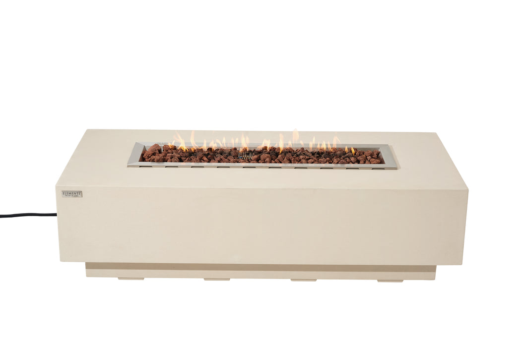 Elementi Granville 60" Cast Concrete Outdoor Fire Pit Table — 45,000 BTU | CSA Certified | 3 Colors | Propane or Natural Gas
