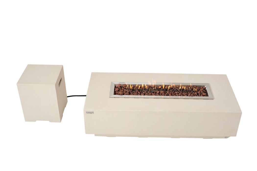 Elementi Granville 60" Cast Concrete Outdoor Fire Pit Table — 45,000 BTU | CSA Certified | 3 Colors | Propane or Natural Gas