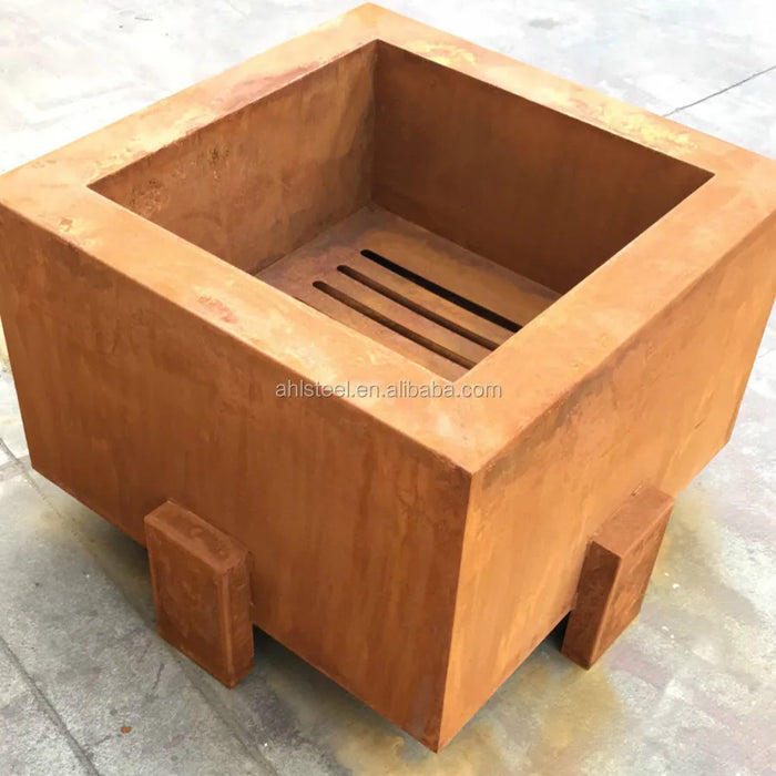 Outdoor Smokeless  Corten Steel Gas Fire Pit Table