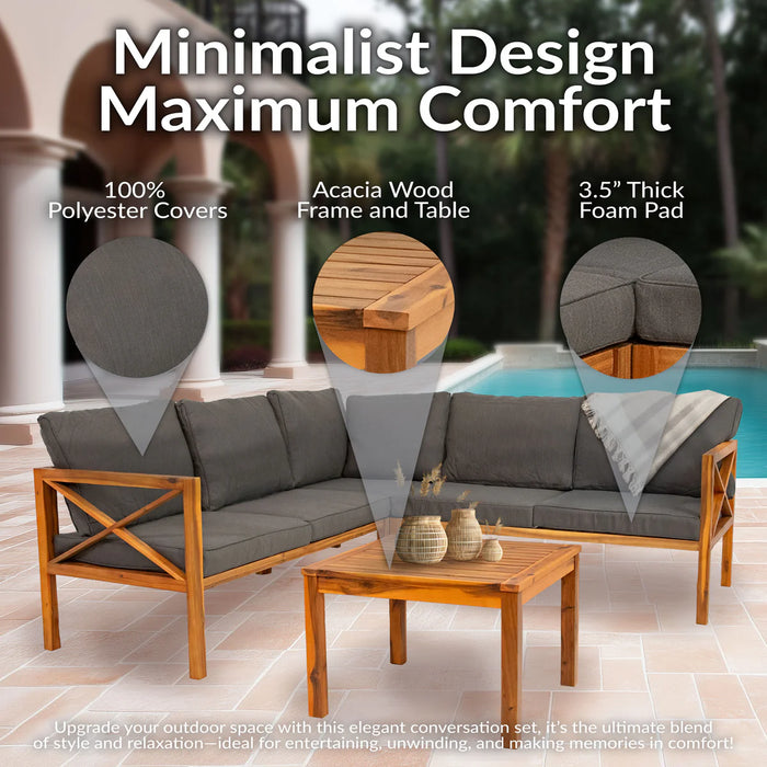 outdoor sectional sofa polyurethane foam cushions removable polyester covers