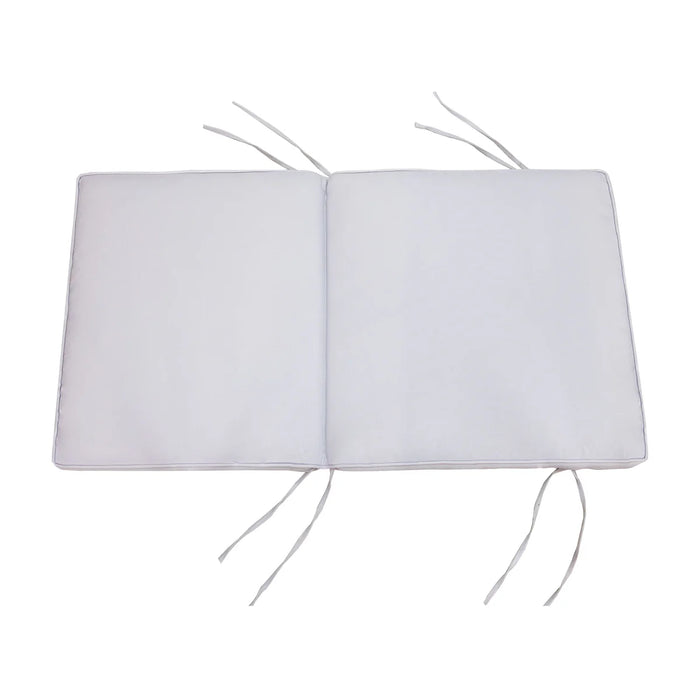 outdoor dining chair cushion zip-off bone white polyester cover foam fiber fill