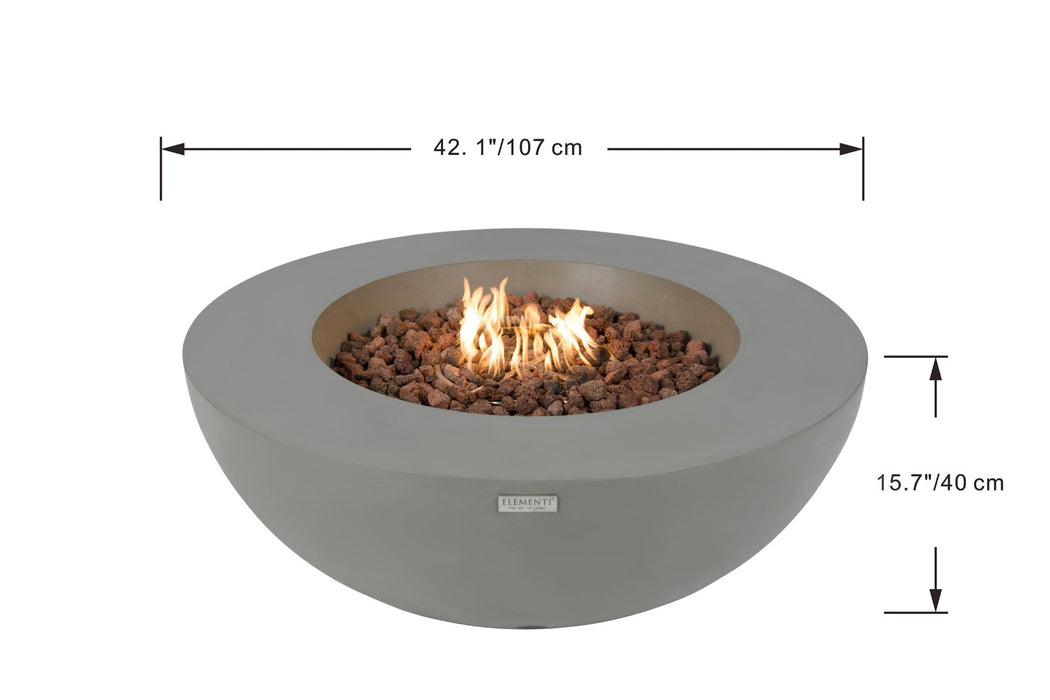 Elementi Lunar Bowl OFG101 12 inch diameter burner 304 stainless steel lava rock