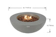 Elementi Lunar Bowl OFG101 12 inch diameter burner 304 stainless steel lava rock