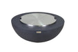 Elementi Lunar Bowl fire table with optional wind screen and tank cover